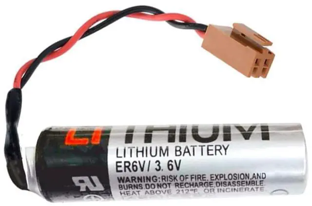 Alt view image 6 of 7 - 6Pcs ER6V/3.6V 2400mAh ER6VC119A ER6VC119B PLC Lithium Battery for Toshiba PLC Battery for M64 System with Brown Plug
