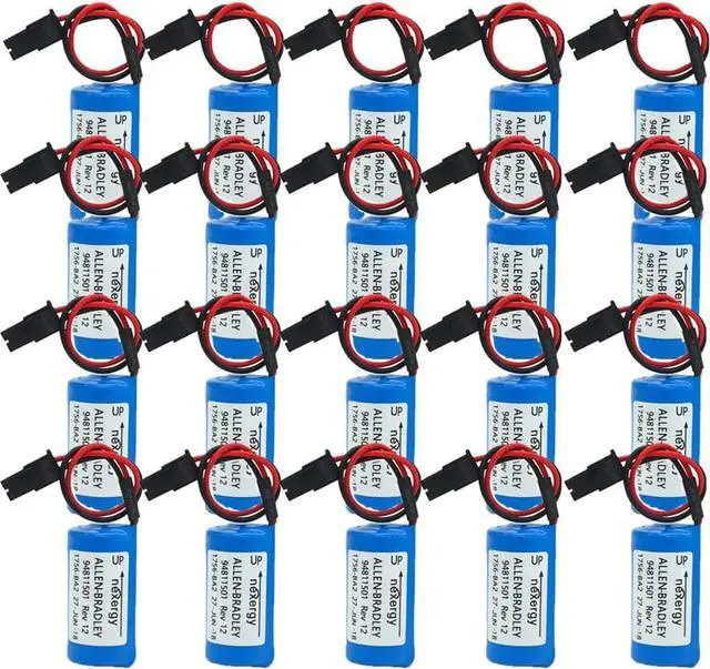 Main image of (20-Pack) 1756-BA23V 1800mAh 1756-BA2 Replacement Battery for Allen Bradley BR2/3A-AB PLC Control Battery