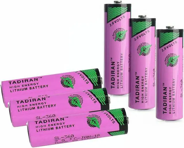 Main image of 6Pcs SL-360 AA PLC Battery for Tadiran TL-5903 SL-360 3.6 Volt Lithium Battery for S7-400 PLC Machine