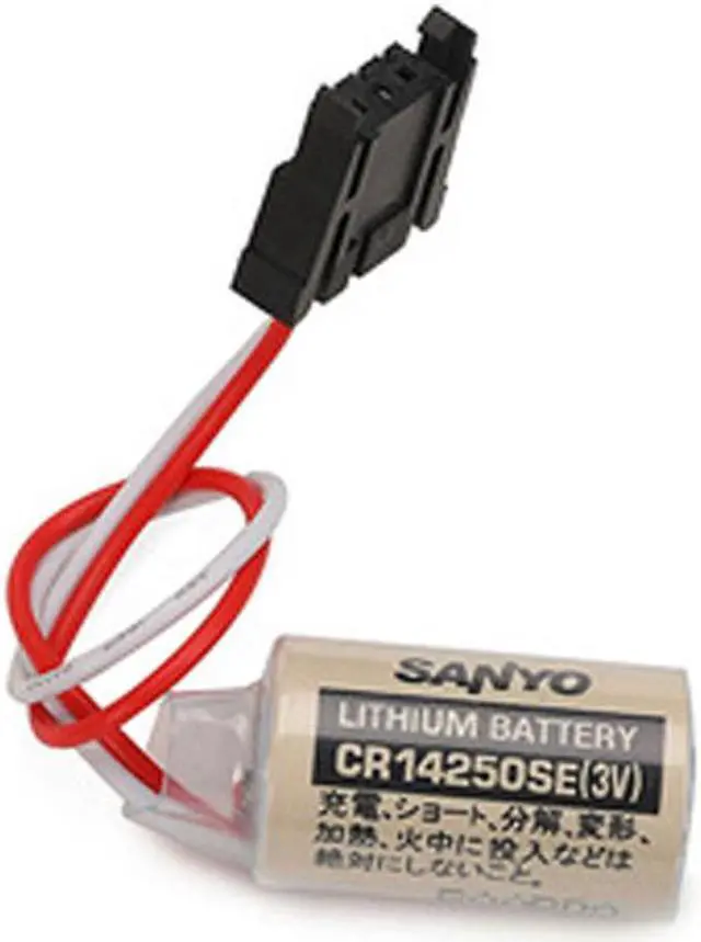 Alt view image 2 of 4 - 8PCS 3V CR14250SE (1/2AA 3V) PLC Lithium Battery for 1747-BA CR14250 CR1/2AA Backup Power Supply (Black Connector)