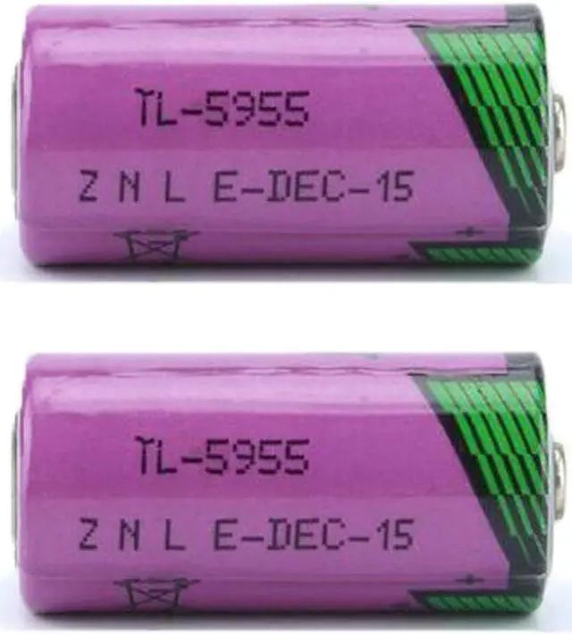 Main image of (2-Pack) TL-5955 2/3AA 3.6V 1650mAh Battery for  TL-4955 3.6V SL-761 ER14335 PLC, CNC Lithium Battery