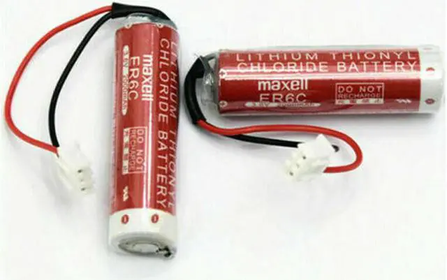 Main image of (2 Pack) ER6C AA 3.6V 1800mAh Lithium Battery Replacement for Mitsubish FX F2-40BL