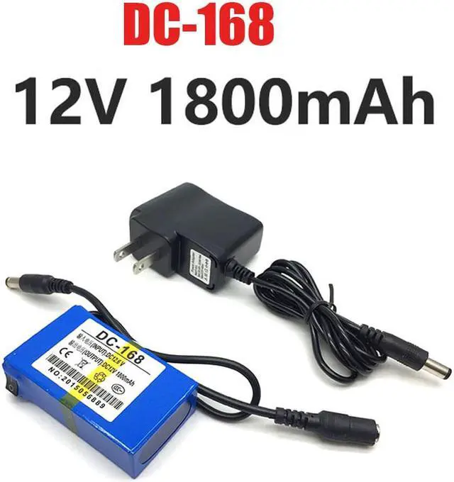 Alt view image 2 of 5 - DC-168 1800mAh Super Polymer Rechargeable Lithium Battery Pack 2A for Aviation Models DVDs CCTV MP3 Players Power Bank with Charger