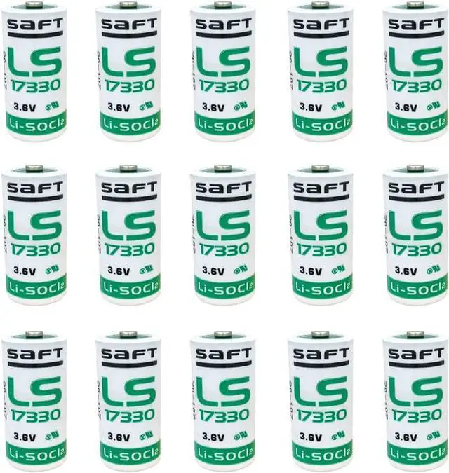 Main image of 15PCS for SAFT LS17330 2/3A 3.6V 2.1Ah PLC Lithium Battery Detector, Gas Alarm, PLC Industrial Control Servo Driver 3.6V Lithium Battery (Non-Rechargeable)