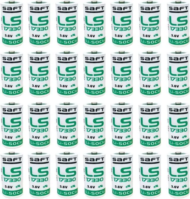 Main image of (30-Pack) Replacement for SAFT LS17330 2/3 A Size Lithium Battery 3.6V 2100mAh for Automated Meter Reading,Wireless Alarms and Security Devices, etc