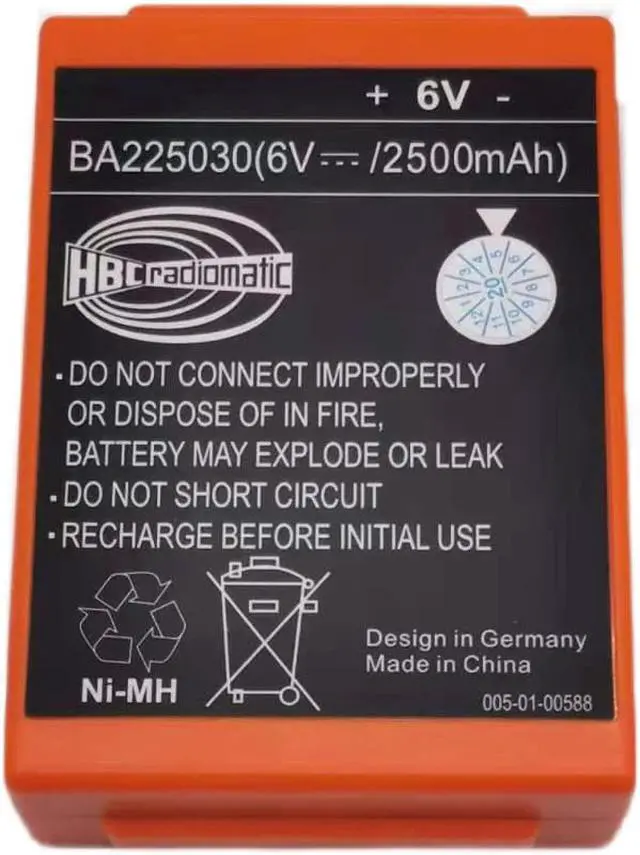 Alt view image 2 of 7 - (2-Pack) 2500mAh BA225030 6V Ni-Mh Replacement Battery for HBC Pump Truck Remote Control Battery