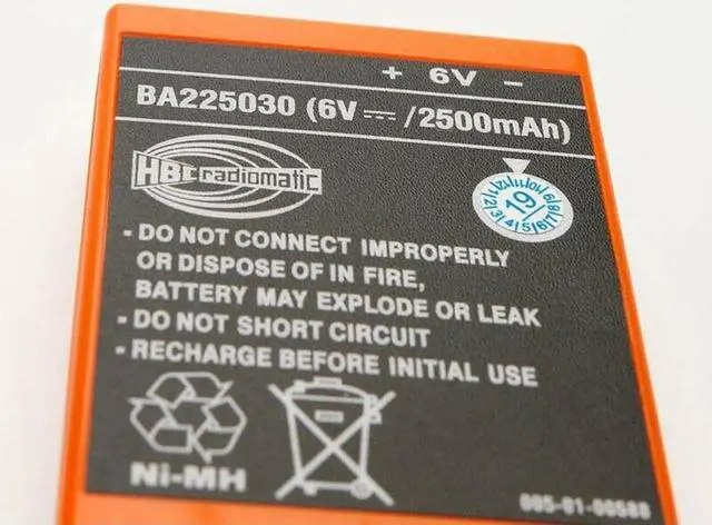 Alt view image 2 of 7 - (3-Pack) BA225030 6V 2500mAh Ni-Mh Rechargeable Battery HBC Radiomatic Battery for HBC Crane Remote Control Pump Truck Battery