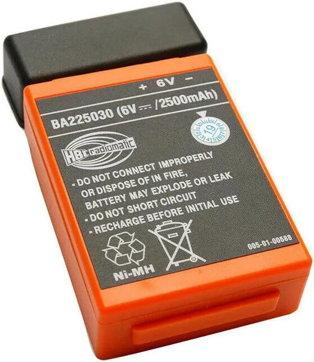 Alt view image 6 of 7 - (3-Pack) BA225030 6V 2500mAh Ni-Mh Rechargeable Battery HBC Radiomatic Battery for HBC Crane Remote Control Pump Truck Battery