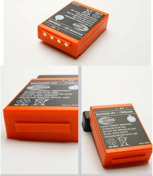 Alt view image 7 of 7 - (3-Pack) BA225030 6V 2500mAh Ni-Mh Rechargeable Battery HBC Radiomatic Battery for HBC Crane Remote Control Pump Truck Battery