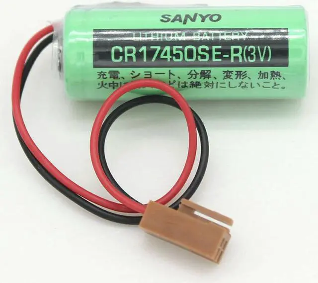 Alt view image 2 of 6 - (10 Pack) 3V 2500mAh Replacement Battery with Plug for SANYO CR17450SE-R FANUC A98L-0031-0012 PLC Battery