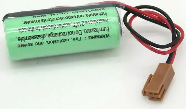 Alt view image 4 of 6 - (10 Pack) 3V 2500mAh Replacement Battery with Plug for SANYO CR17450SE-R FANUC A98L-0031-0012 PLC Battery