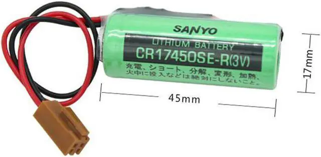 Alt view image 6 of 6 - (10 Pack) 3V 2500mAh Replacement Battery with Plug for SANYO CR17450SE-R FANUC A98L-0031-0012 PLC Battery