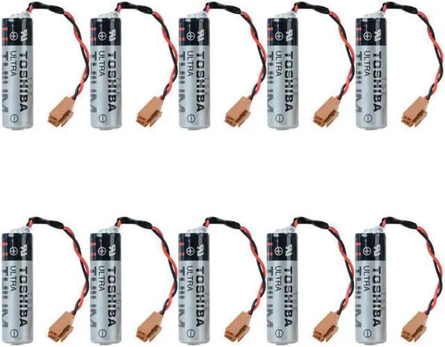 Main image of (10-Pack) 3.6V ER6V ER6VC119A ER6VC119B 2400mah Non-Rechargeable Lithium Battery Compatible with PLC Battery