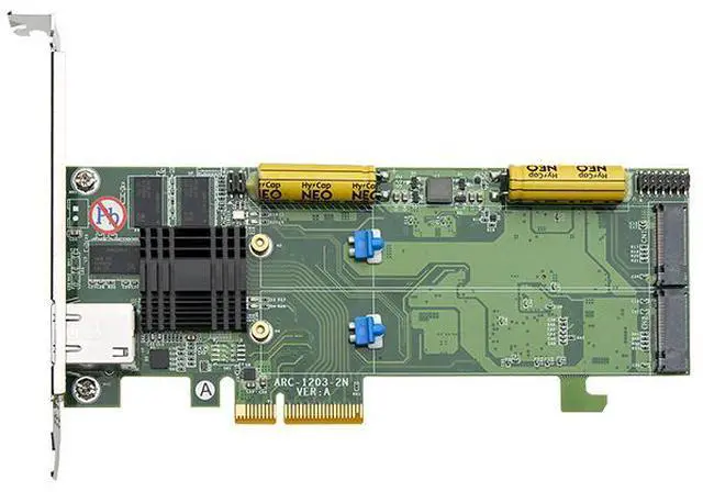 Main image of Areca ARC-1203-2N (PCIe 2.0 X4 to M.2 Cached NVMe Hardware RAID Adapter)