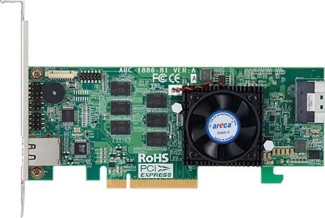 Main image of Areca ARC-1886-8i-54 (8 Port PCIe Gen 4.0 Tri-Mode RAID Adapters, W/SFF-8654 8i to 2x 8654-4i Cable)