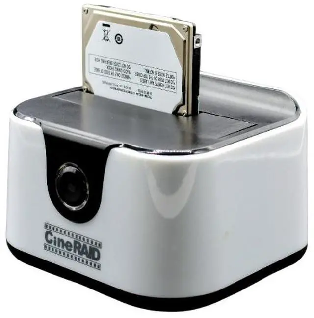 Main image of CineRAID CR-H116 USB 3.0 Docking Station for 2.5"/3.5" SATA SSD/HDD, UASP Supported, Up to 20TB, Tool-Free, Type-C Adapter, Compatible with Windows/Mac/Linux (White)