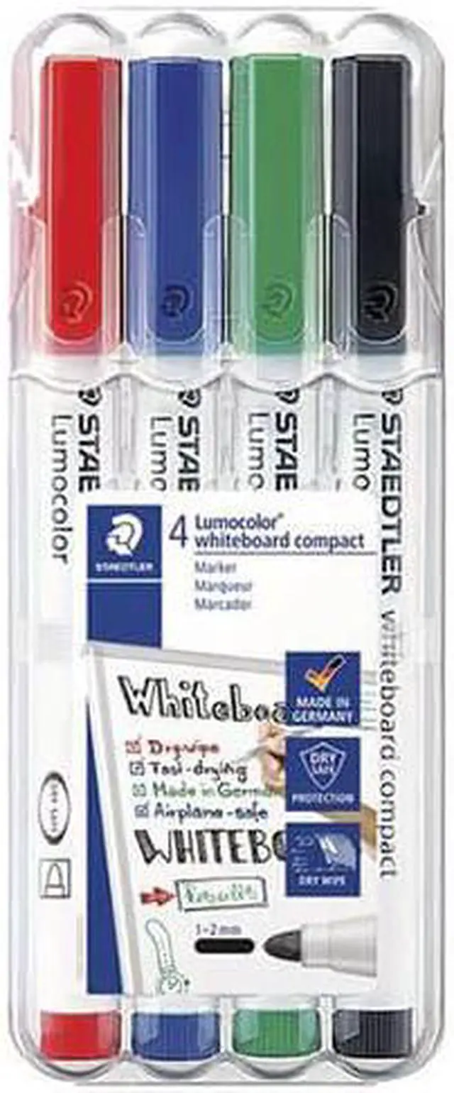 Alt view image 2 of 3 - Staedtler Whiteboard Marker Compact Assorted - Wallet of 4