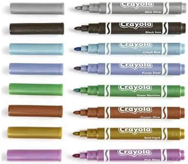 Alt view image 19 of 20 - Crayola Metallic Markers Assorted 8/Set 588628