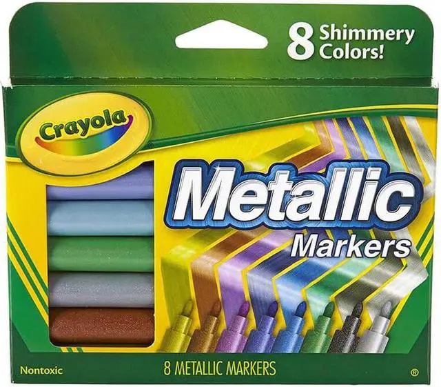 Alt view image 18 of 20 - Crayola Metallic Markers Assorted 8/Set 588628
