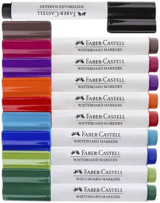 Alt view image 3 of 3 - Faber-Castell Connector Whiteboard Markers - 10pk