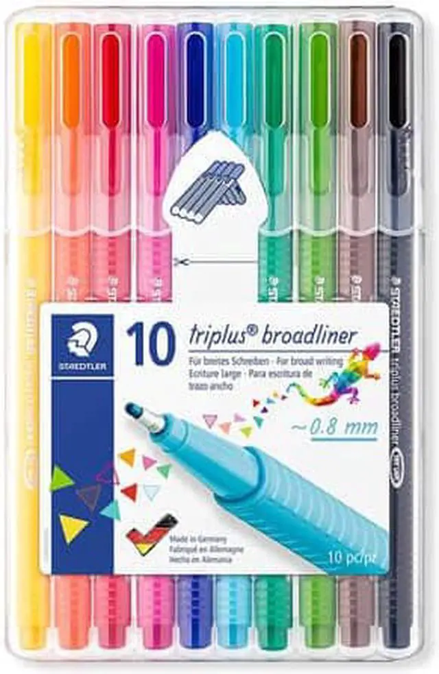 Main image of Staedtler Triplus Broadliner Brilliant Colours Pen - 10pk