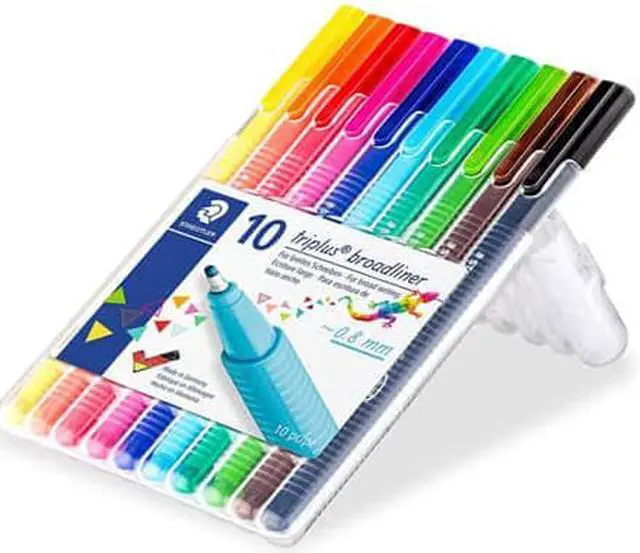 Alt view image 2 of 3 - Staedtler Triplus Broadliner Brilliant Colours Pen - 10pk