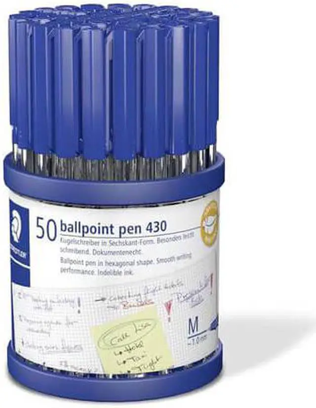 Main image of Staedtler Stick Pen Medium Ballpoint 50/cup - Blue