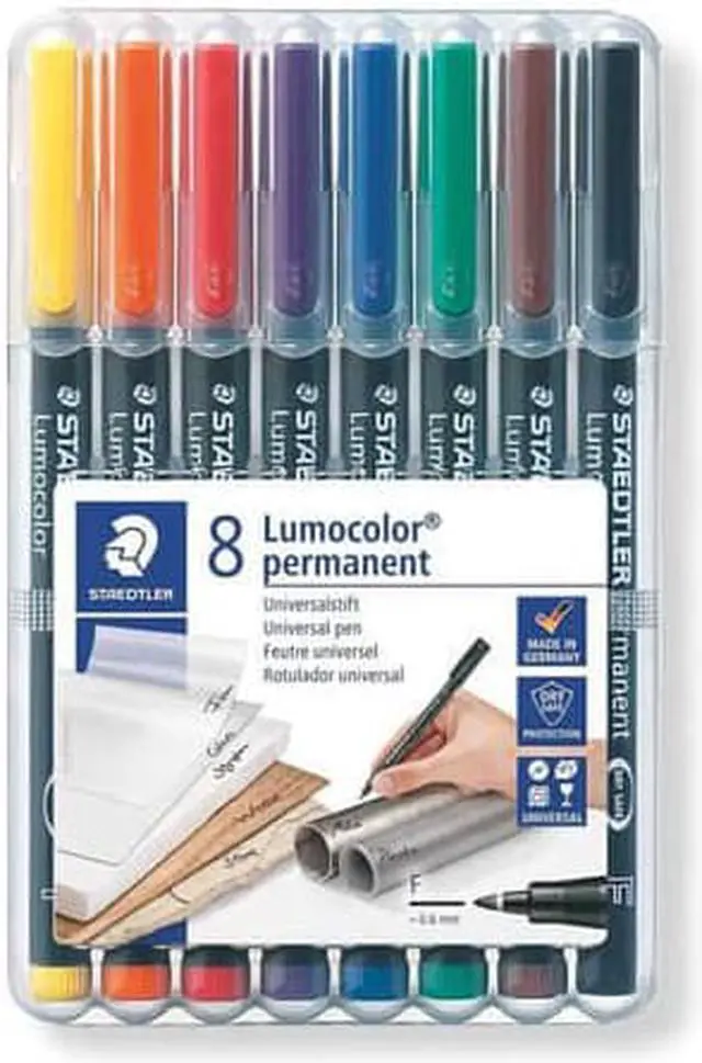 Main image of Staedtler Lumocolor Permanent Marker 0.6mm - Wallet of 8