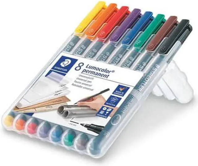 Alt view image 2 of 2 - Staedtler Lumocolor Permanent Marker 0.6mm - Wallet of 8