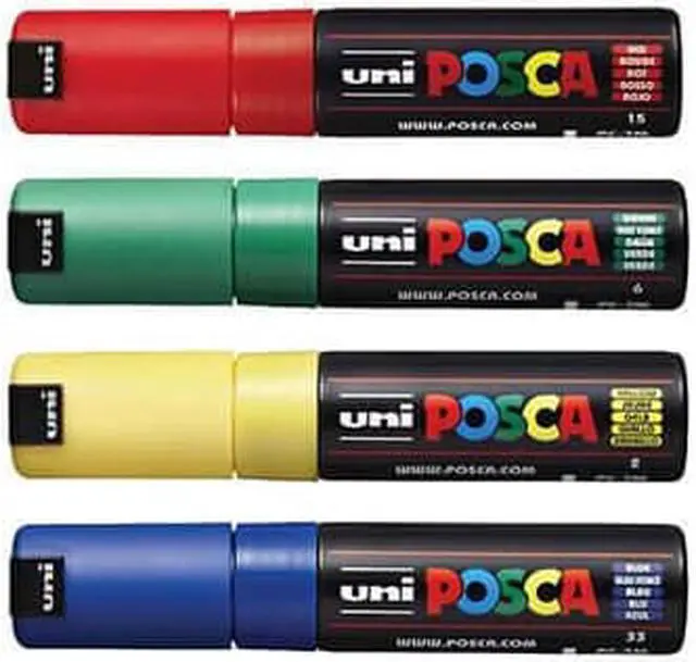 Main image of Uni Posca 4.5mm Tip Marker Assorted (4pk) - Assorted