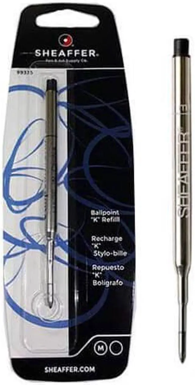 Alt view image 3 of 3 - Sheaffer Ballpoint Pen Refill, Black Ink, Medium Point, Each