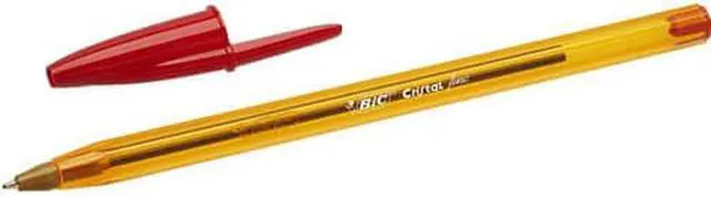 Alt view image 2 of 3 - Bic Cristal Original Fine Ballpoint Pen 0.8mm 50pk - Red