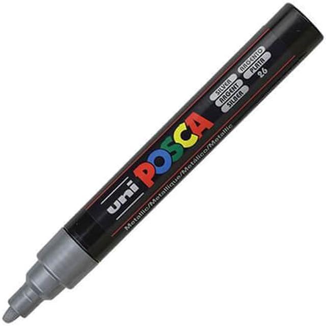 UNIPOSCA ARGENTO/SILVER PC-5M POSTER COLOURED MARKER BULLET TIP