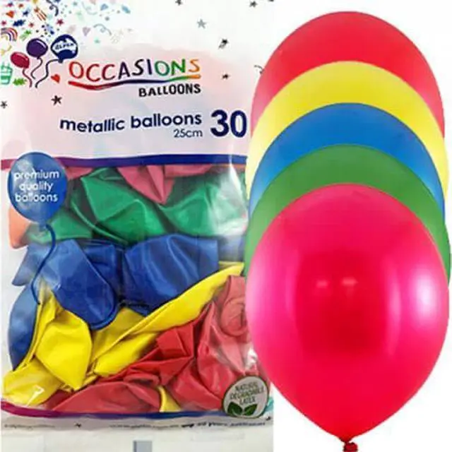 Alt view image 2 of 3 - Alpen Balloons for Everyone 30pk 25cm (Assorted) - Metallic