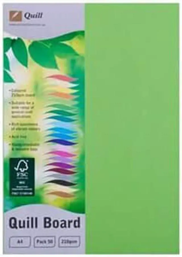 Main image of Quill Cardboard A4 (50pk) - Lime