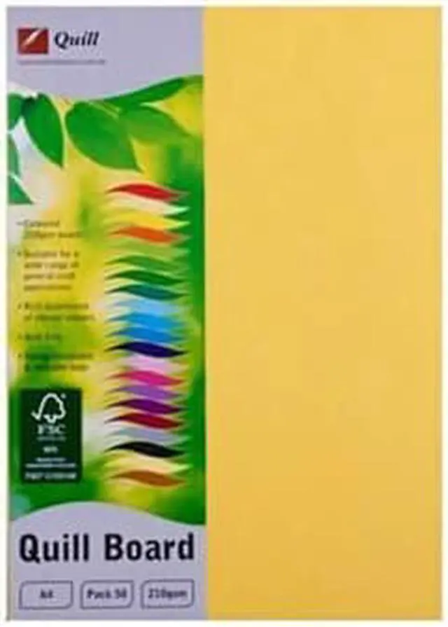 Main image of Quill Cardboard A4 (50pk) - Lemon