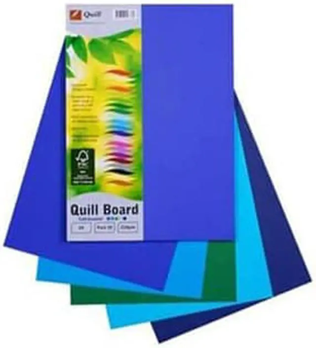 Main image of Quill Cardboard A4 (50pk) - Cold Colors