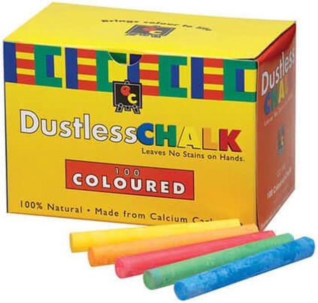 EC Dustless Chalk (100/box) - Coloured 