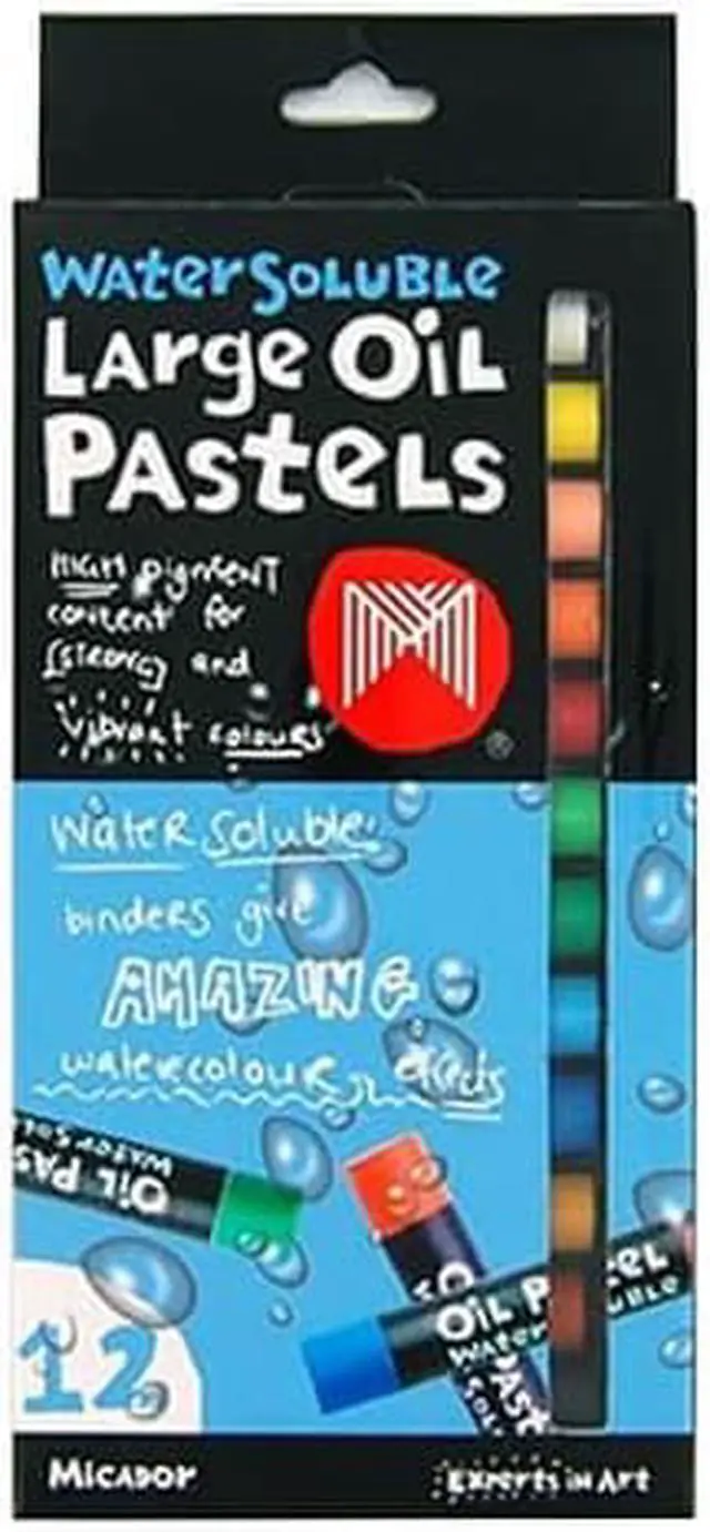 Main image of Micador Oil Pastels 12pk Assorted (Large) - Watersoluble