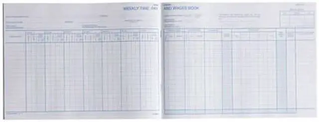 Alt view image 2 of 2 - Zions Time, Pay and Wage Book (6 Employees)
