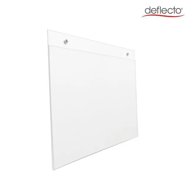 Alt view image 6 of 7 - Deflecto A4 Landscape Wall Sign Holder - A4 Sign Holder - A4 Wall Mounted Document Holder - Poster Holder - Advertising Board Wall Display - Wall Mounted Letter Board Sign - Wall Message Board