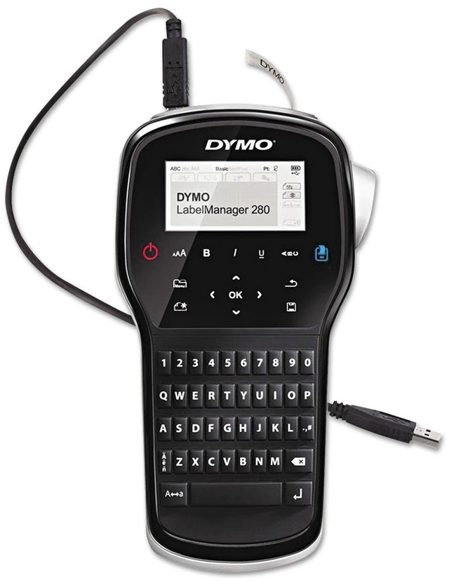 Alt view image 2 of 7 - 1815990 LabelManager 280, 2 Lines, 4w x 2 3/10d x 7 9/10h (DYM1815990)