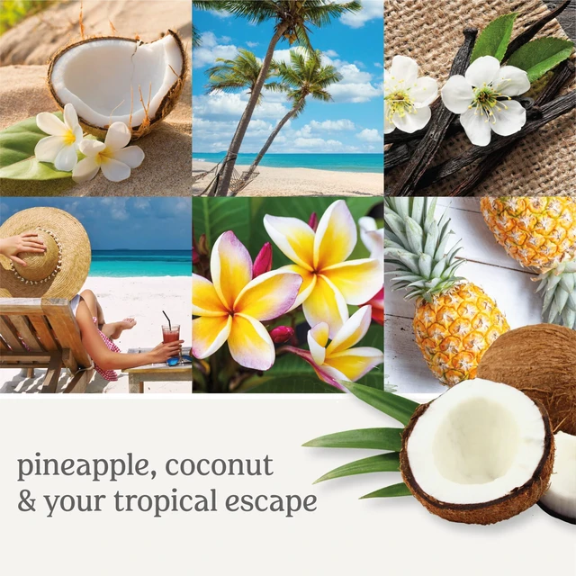 Alt view image 3 of 5 - Yankee Candle Coconut Beach Scented Signature 13oz Medium Jar 2-Wick Candle Over 35 Hours of Burn Time