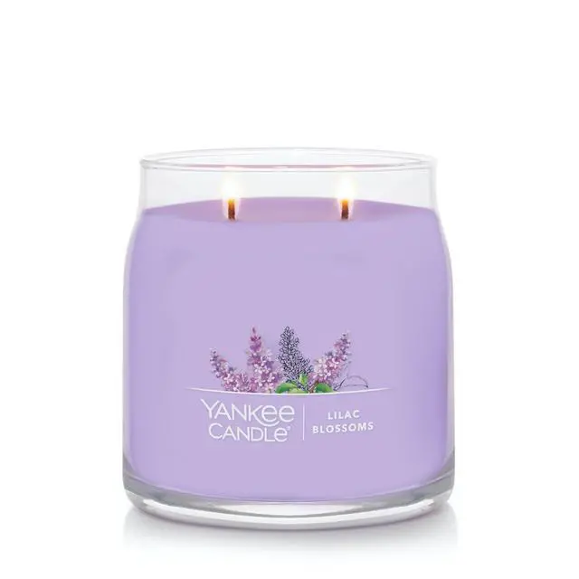 Alt view image 2 of 6 - Yankee CandleIced Berry Lemonade Scented Signature 13oz Medium Jar 2-Wick Candle Over 35 Hours of Burn Time