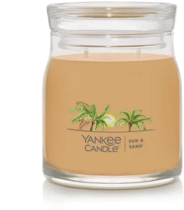 Main image of Yankee Candle Sun & Sand Scented Signature 13oz Medium Jar 2-Wick Candle Over 35 Hours of Burn Time