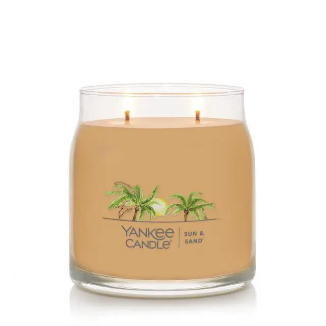 Alt view image 2 of 4 - Yankee Candle Sun & Sand Scented Signature 13oz Medium Jar 2-Wick Candle Over 35 Hours of Burn Time