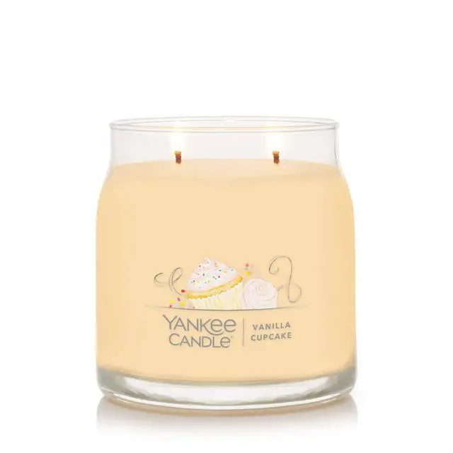 Alt view image 2 of 4 - Yankee Candle Vanilla Cupcake Scented Signature 13oz Medium Jar 2-Wick Candle Over 35 Hours of Burn Time