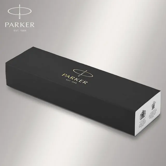 Alt view image 7 of 7 - Parker IM Ballpoint Pen, Black Lacquer Chrome Trim with Medium Point Blue Ink Refill (1931665)