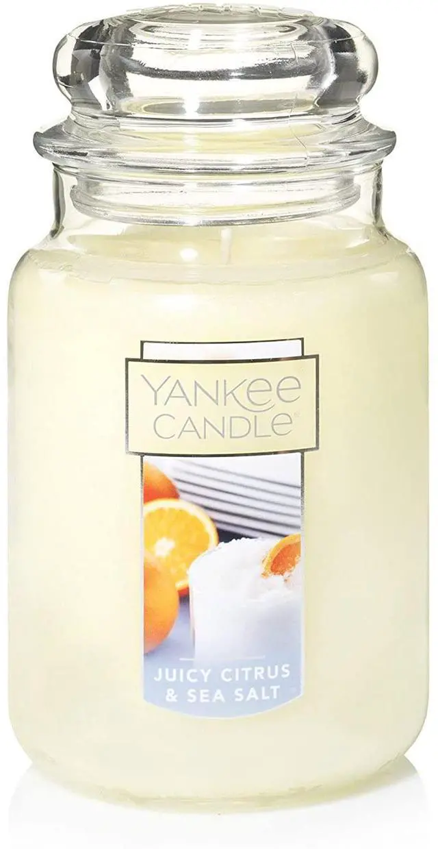 Main image of Yankee Candle Juicy Citrus & Sea Salt Scented Classic 22oz Large Jar Single Wick Candle Over 110 Hours of Burn Time