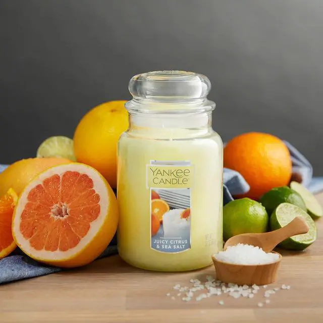 Alt view image 2 of 4 - Yankee Candle Juicy Citrus & Sea Salt Scented Classic 22oz Large Jar Single Wick Candle Over 110 Hours of Burn Time